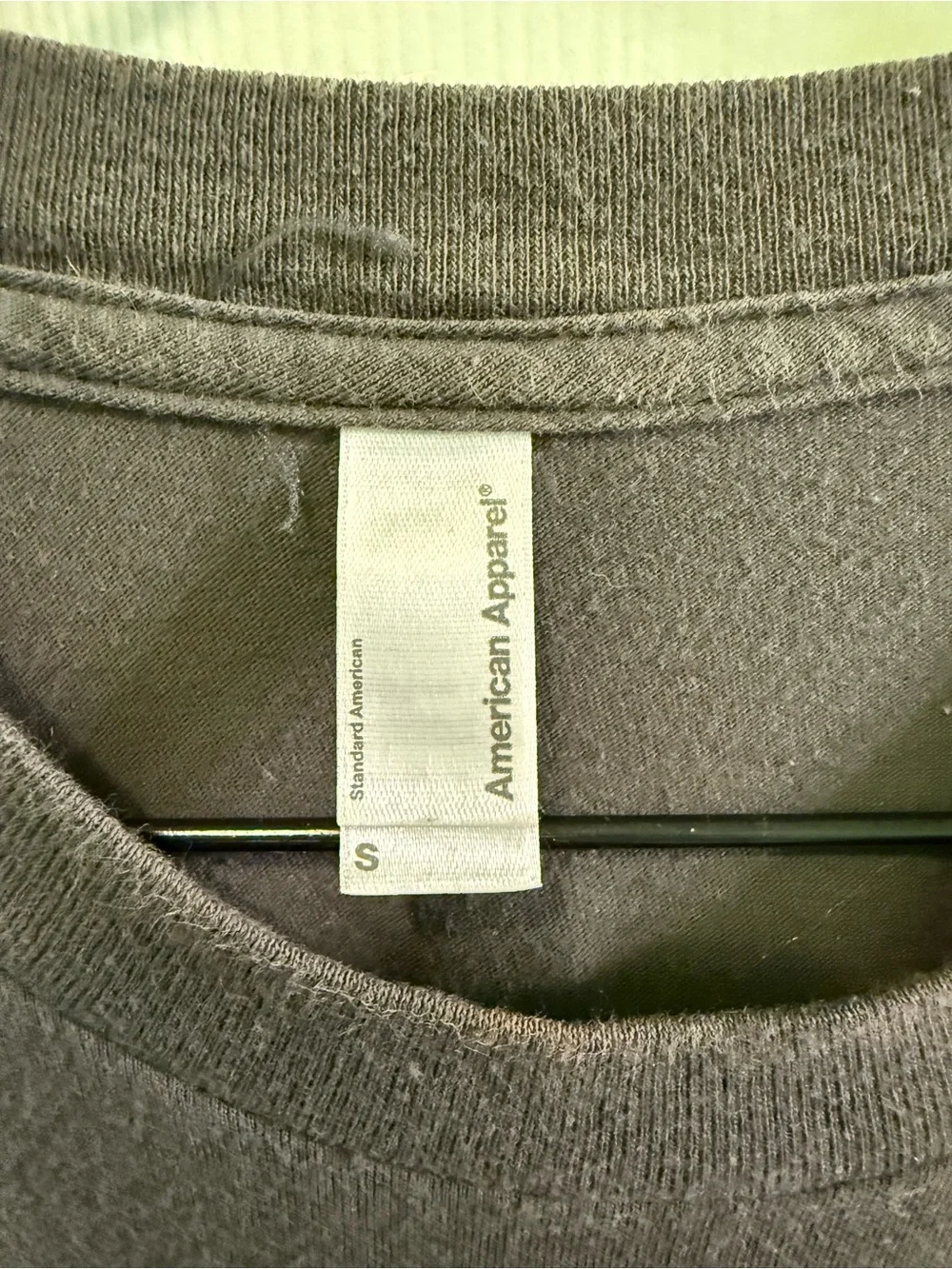 American Apparel Charcoal Gray Crewneck Tee